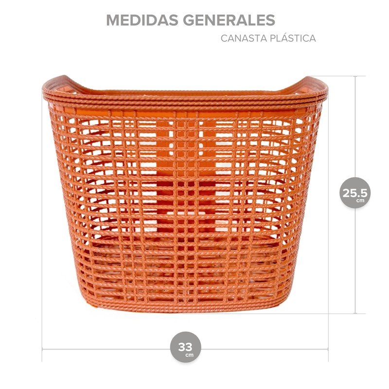 Simplbikes Canasta Plástica Tipo Mimbre para Bicicleta