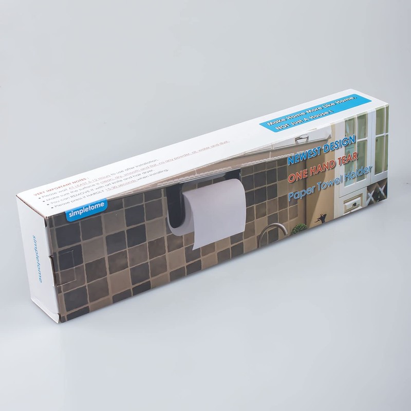 simpletome ONE Hand Tear Paper Towel Holder Under Cabinet Adhesive