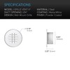 AC Infinity Wall-Mount Duct Grille Vent for 4-Inch Ducting, White