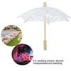Bridal Umbrella Lace Cotton Embroidery Handmade Parasol Umbrella Wedding Supply(White