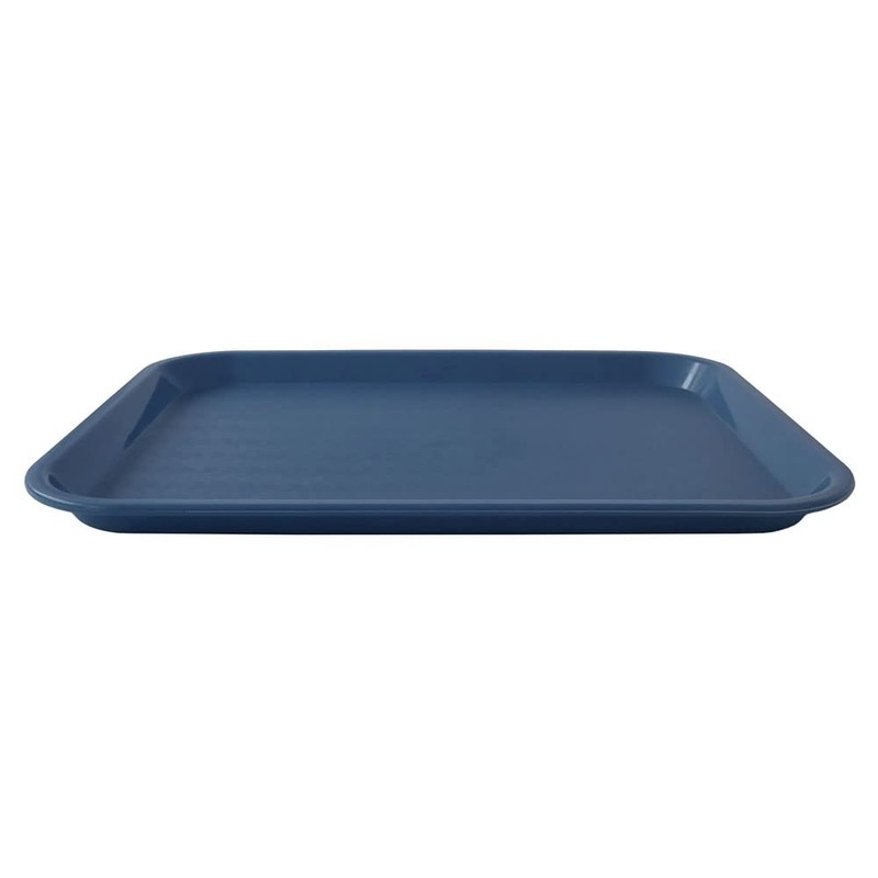 Miamex 3 x Blue Rectangular Plastic Fast Food Canteen Breakfast