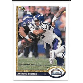 Anthony Shelton 1991 Upper Deck San Diego Chargers Card #588