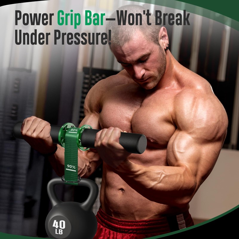 FitBeast Forearm Strengthener and Forearm Exerciser, Wrist Roller with Thicker