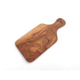 Generisch Breakfast Board with Handle 26 cm Bread Board Chopping Board Herb Board Olive Wood Handmade Unique Item