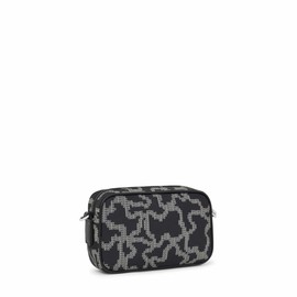 KAOS Pix Soft Reporter Shoulder Bag in Beige, black