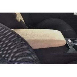 Car Console Covers Plus Made in USA Fleece Center Armrest Console Cover Designed for Lincoln MKX Luxury Models 2016-2018 Light Tan