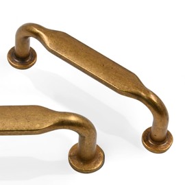 Asimerdeco 10 Pack Antique Brass Cabinet Pulls 3 Inch(76mm) Kitchen Cabinet Handles Solid Zinc Alloy Cabinet Hardware Drawer Pulls
