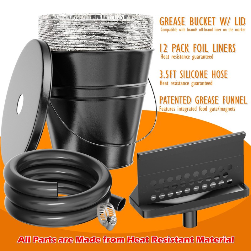 Rear Grease Drainage System for Blackstone Griddle 36" 28" 22"