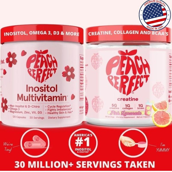 Peach Perfect Power Duo – 2-in-1 Creatine + Inositol Wellness