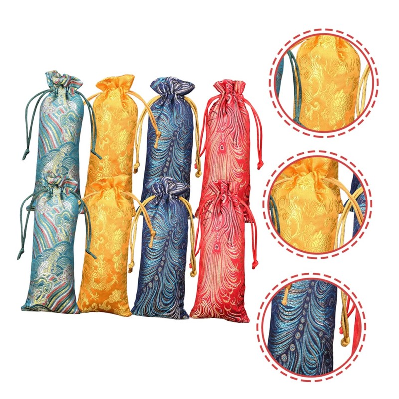 Healeved 8pcs Drawstring Storage Bags Multi Purpose Jewelry Pouches for
