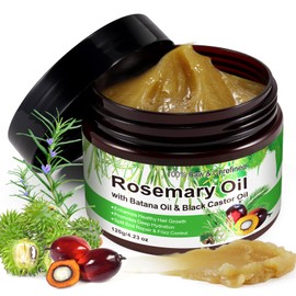 Solid Hair Growth Oil, Hair Care Oil with Rosemary, Castor, Batana, for Hair Growth, Strengthening, Nourishing, 120g