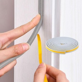 Window/Door Gap Seal Strip 2mm 5M Draft Stopper Rubber Gasket Door Gap Rubber I-Type - 2mm 5ea