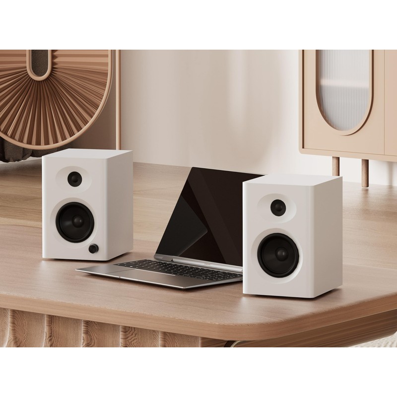 3" Bookshelf Speakers with Detailed Mellow Treble & Deep Bass,