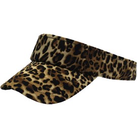 White Fang CZ296 Visor, Leopard Pattern, Sun Visor, Golf, Running, Sunshade, Summer, Stylish, Women's, Men's,, coffee