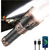 SKYFIRE LED Flashlights High Lumens Rechargeable,5000mAh Super Bright Tactical Flashlights,Zoomable,6