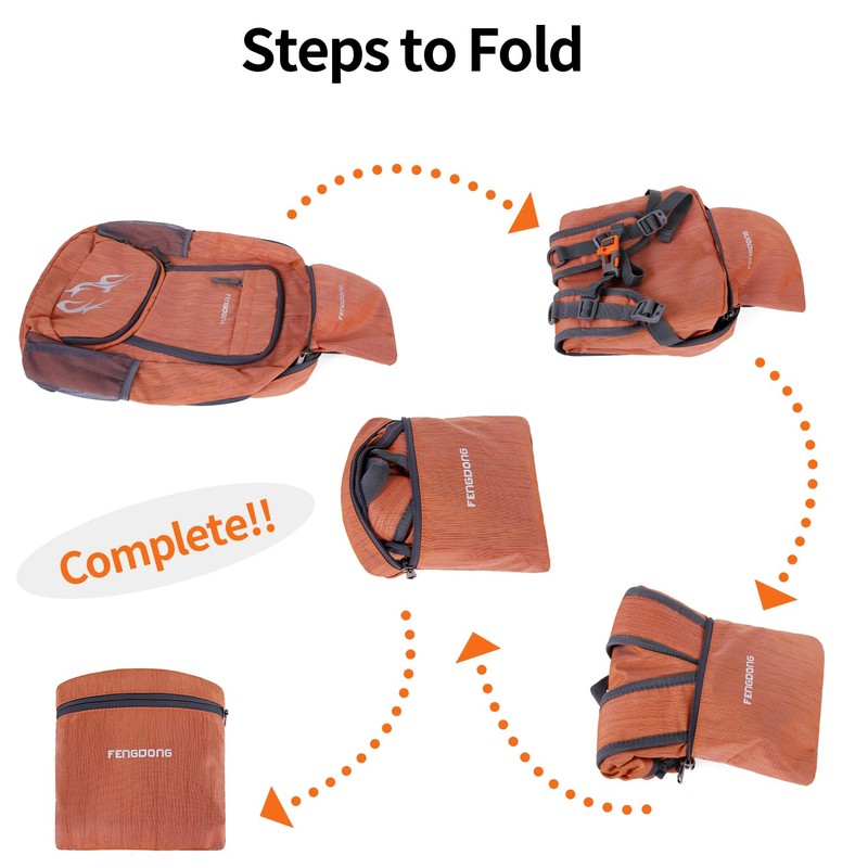FENGDONG 35L Lightweight Foldable Waterproof Packable Travel Small Hiking Backpack