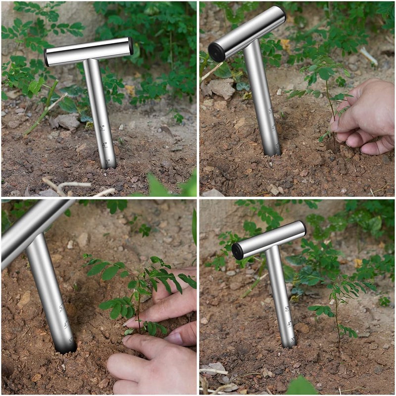 Sukiise Hand Dibber, Seed Dibber, Bulb Planter Tool, Seed Planter