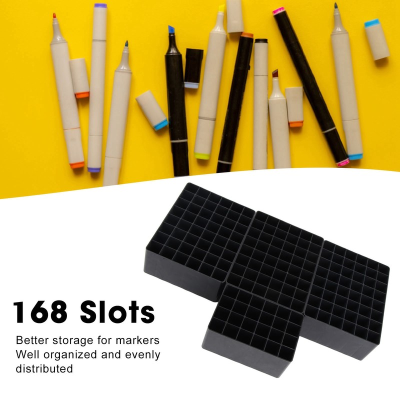 Marker Storage Bag 168 Slots Multipurpose Portable Zippered Marker Pen