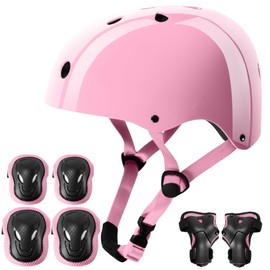 Niftii Glossy Helmet and Pad Set for Kids | Adjustable Protective Gear with Knee, Elbow & Wrist Pads | Safety Set for Cycling, Skateboarding, and Scooting | For Boys & Girls Ages 3-15