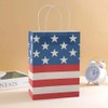Traditional American Flag Kraft Paper Gift Bags Medium 6 1/2"