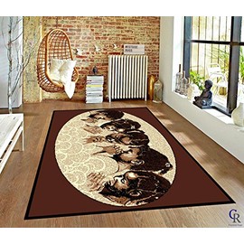 Kids Children Holding Hands Praying Hope Area Rug (5’ 3” X 7’ 5”)