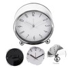 Mobestech Silent Alarm Clock Metal Digital Clock for Bedside Table