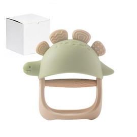 IGTB Teething Peeling Pacifier Baby 3 Months and Up Material Inspection Clear (Green)