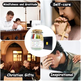 Bible Verse Jar,Scripture Prayer Cards Hope Jar,Religious Graduation Gift,Read Me When Bible Verses Jar for Emotions and Feelings，Bible Study Church Christian Gifts for Women Men Mom Dad Friend