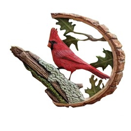 Cardinal Wood Carving Handmade -“Cardinals Appear When Angels are Near”, Unique Original Art Carving Work Statue Decor Small Animal Sculpture Art Wood Carving Miniature