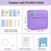 Zeacool Mini Sticker Printer,Mini Pocket Thermal Printer with 11 Rolls