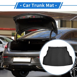 VekAuto 1 Pc Cargo Liner Rear Trunk Mat for Toyota RAV4 2019-2024 Anti-Slip TPE Black Rear Trunk Cargo Luggage Boot Tray Mat Flat Face Long Stripe Pattern