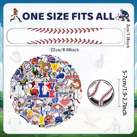 YYMYMGJ 74PCS Baseball Party Favors 24PCS Baseball Slap 50PCS Baseball Stickers Bracelets Baseball Themed Party Favors Birthdays Party Decorations for Sport Game Player Kids Gifts