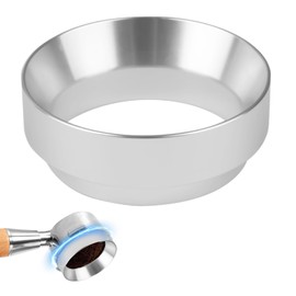 51mm Dosing Funnel Aluminum Alloy, Portable Filter Magnetic Espresso Dosing Funnel Simple Silver Brewing Tamper Powder Tool Reusable Bottomless Universal Coffee Ring Accessories for Cafe