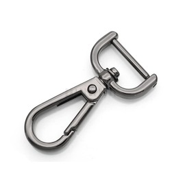 CRAFTMEMORE 2pcs Detachable Snap Hook Swivel Clasp w/Screw Bar VT493 Bag Strap Hardware Replacement (5/8 Inch, Gunmetal)