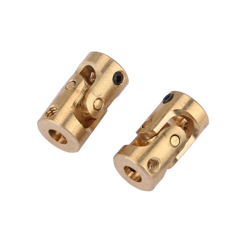 2-Pack Universal Joint Shaft Coupler, Copper DIY RC Model Motor
