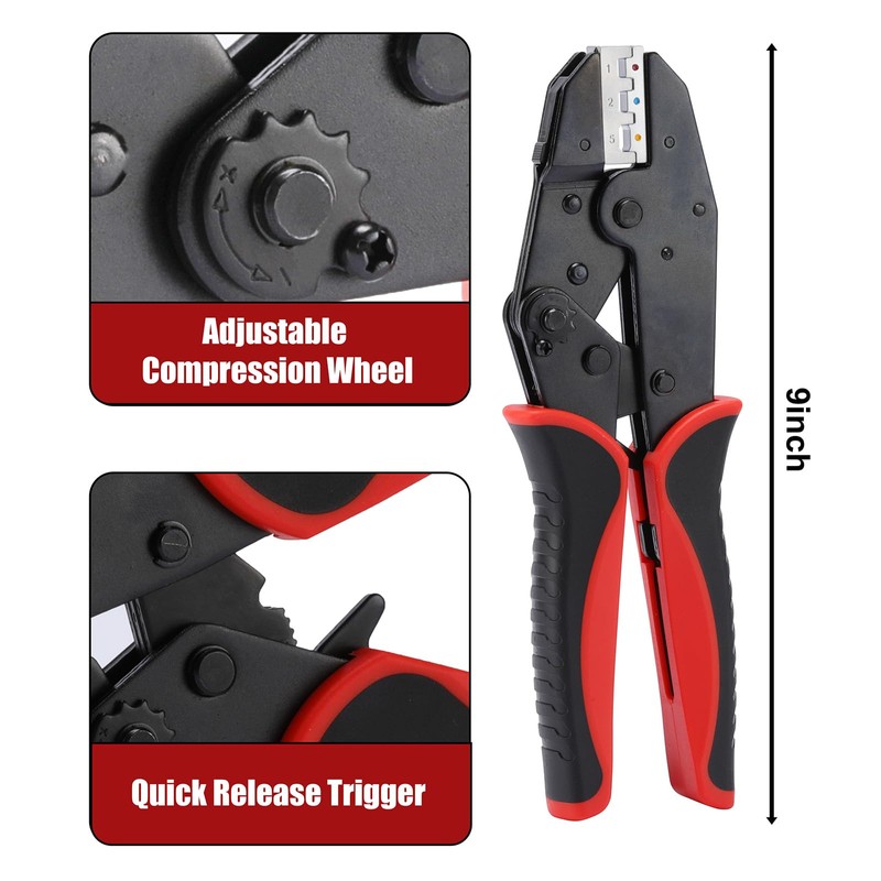 Mayouko 7PCS Quick Change Wire Crimping Tool Set for Heat