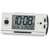 Seiko Clock NR539W Alarm Clock, Radio Wave, Digital, Loud Volume,