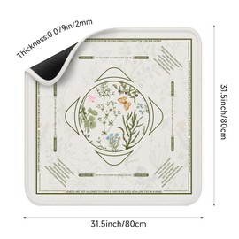 Mahjong Mat for Table - Durable Mahjong Table Cover with Unique Design, Premium Mahjong Accessories, Perfect Mahjong Gifts for Women, Game Mat for Mahjong and Board Game Enthusiasts Ethereal Garden