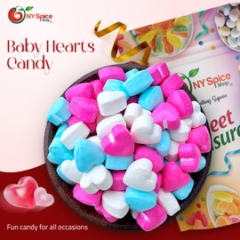 NY Spice Shop Heart Shaped Candy for Valentines Day Gifts - 1 Pound Heart Candy - Valentines Candy Variety Pack - Sweet Tarts For Valentines Day Goodie Bags - Sweet Heart Valentines Snacks
