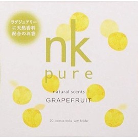 Nippon kodo NK Pure Natural Scents 20 Japanese Incense Sticks with Metallic Holder (Grapefruit)