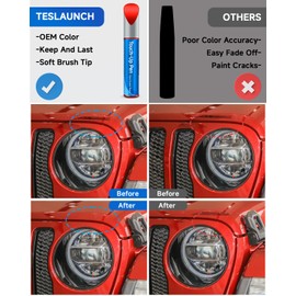 RSACET PR4/TR4 Flame Red Touch Up Paint Compatible with Jeep, Ram, Dodge, Chrysler Exact Match Touch Up Paint Car Scratch Repair