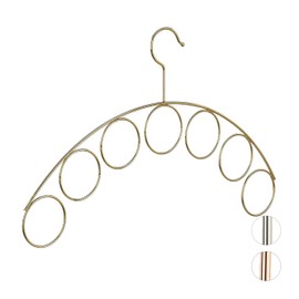 Relaxdays Clothes Hanger, Scarf Holder, Elegant Design, Hanger for Blouse, Scarf, Cloth, Accessories, 3 mm Thin, Metal, Gold