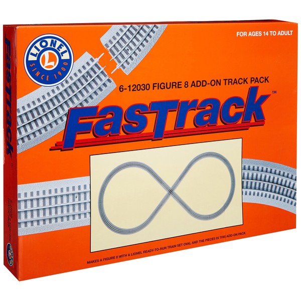 Lionel FasTrack Figure-8 Add-On Track Pack, Electric O Gauge