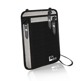 RFID Travel Neck Wallet/Passport Holder. Safe Traveller, Hidden Money Pouch