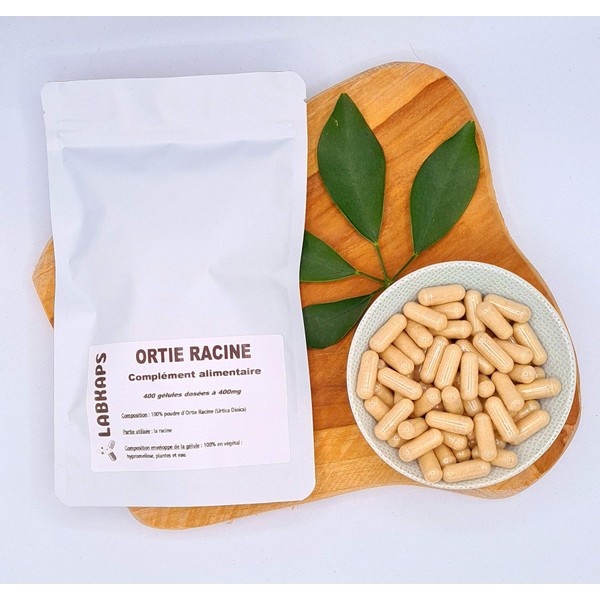 ORTIE RACINE 400 gélules dosées à 400 mg enveloppe végétale - complément alimentaire