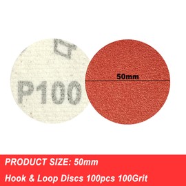 Wanmutrun Pack of 100 Velcro Sandpaper 50 mm Grit 100 Suitable for Mini Polishing Machines is the Best Choice for Small Surfaces Polishing