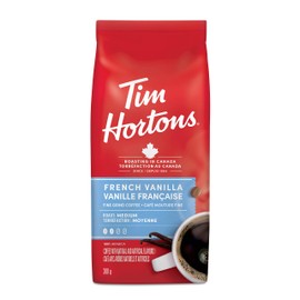 Tim Hortons French Vanilla, Fine Grind Coffee, Medium Roast, 300g Bag