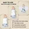 GUNTAIL Newborn Sleep Sack Baby Swaddle,3-Way Adjustable Wearable Blanket,100% Rayon