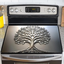 NYZE Tree of Life Stove Covers for Electric Stove Top 28x20 Inch Silicone Stove Top Cover Protector, Decorative Gas Stove Cover for Electric/Glass Stove Top