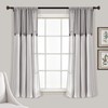 Lush Decor Linen Button Window Curtain Panel, Single, 15.8" W